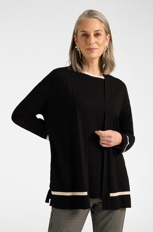 Cardigan with contrast details