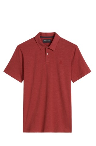 Slim short-sleeved polo shirt in jersey