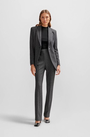 HUGO BOSS Ribbed top with mock neckline Black 3