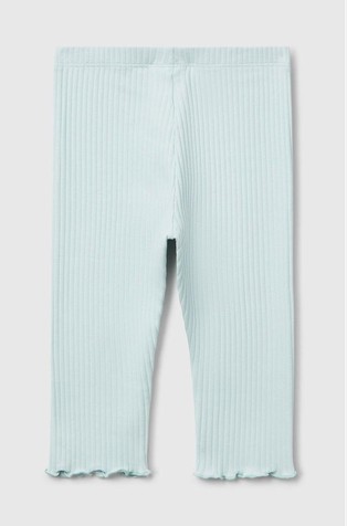 BENETTON Ribbed cotton leggings Aqua 2