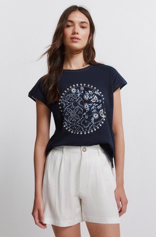 Printed short sleeve T-shirt