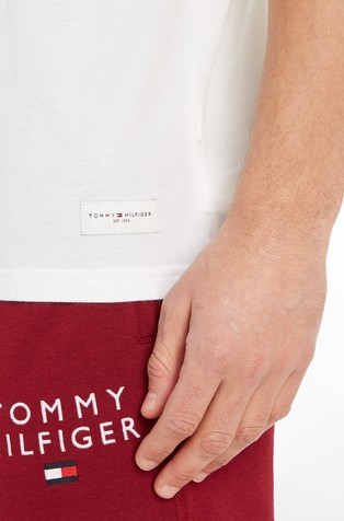 TOMMY HILFIGER TH Established majica s kratkimi rokavi in logo trakom Bela - White 3