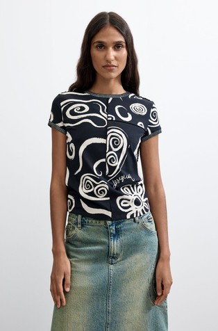 Printed cotton T-shirt