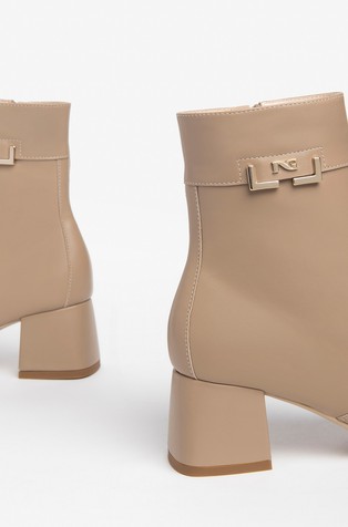 NEROGIARDINI Usnjeni gležnjarji Bež - Beige 4