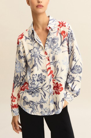 Twill shirt with pattern