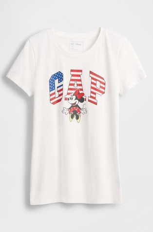 GAP Gap × Disney ženska logo majica s kratkimi rokavi Bela - New Off White V2 4