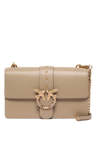 Love Bag One medium crossbody bag in leather with jewel buckle