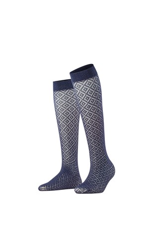 Tessellating 25 DEN Women Knee-high Socks