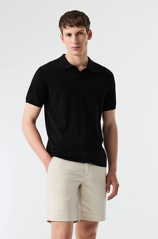 3D Knit knitted short-sleeved polo shirt