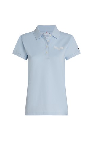 TOMMY HILFIGER Slim fit polo majica z logotipom Modra - Blue 5
