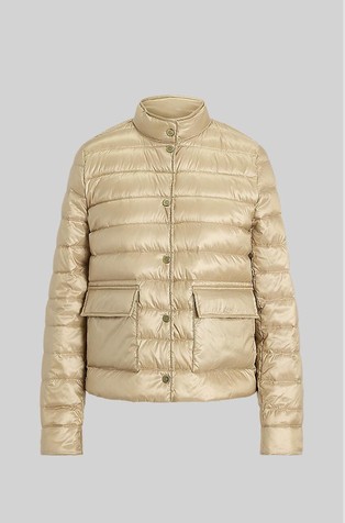 Kovinsko svetleča prešita puhovka