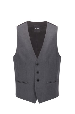 Slim fit telovnik iz deviške volne