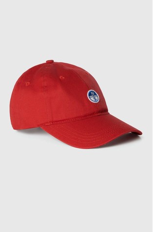 Cotton baseball cap with logo patch