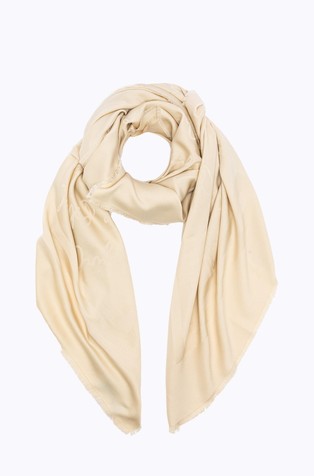 Scarf with tonal lettering
