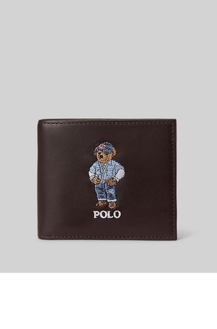Polo Bear Leather Billfold Wallet
