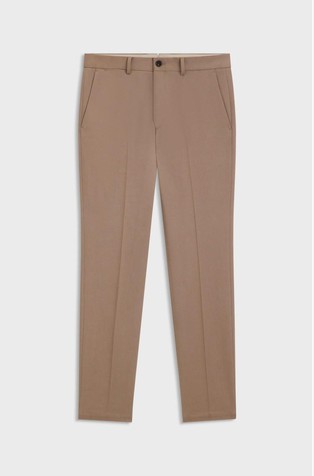 Slim fit hlače iz bombažne mešanice s kašmirjem