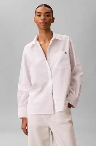 Monologo Jacquard Cotton Poplin Shirt