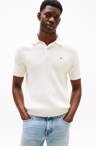 Regular fit pletena polo majica s kratkimi rokavi