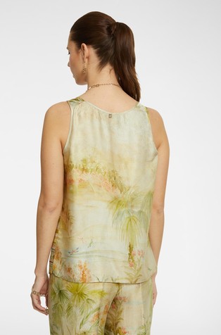 ELENA MIRO Sleeveless top with pattern Landscape Print 2