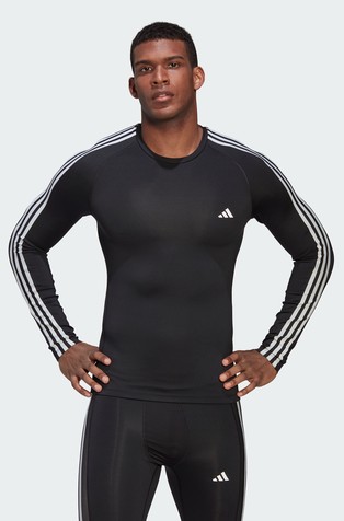 Techfit 3-Stripes majica z dolgimi rokavi