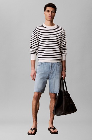 Kratke hlače iz mešanice bombaža in lana