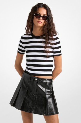 Striped Viscose-blend T-Shirt