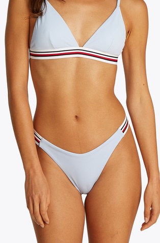 Global Stripe High Leg Cheeky Bikini Bottom