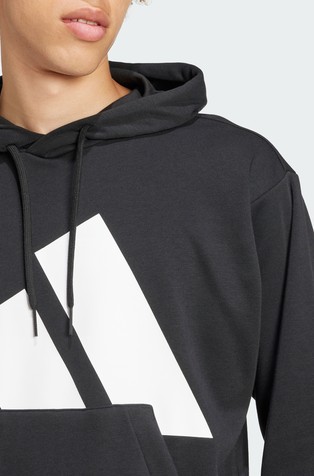 ADIDAS Essentials Big Logo pulover s kapuco in frotirano notranjostjo Črna - Black / White 4