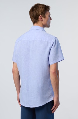 NORTH SAILS Short-sleeved linen shirt Light Blue 2