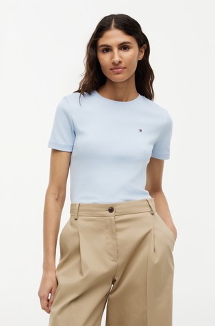 Slim fit majica s kratkimi rokavi