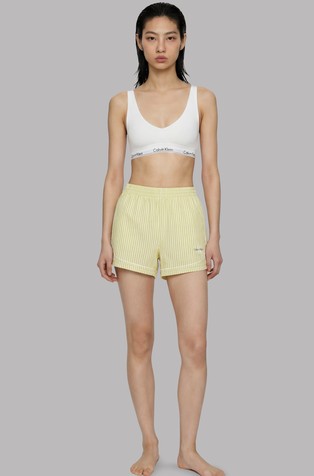 Črtast spodnji del pižame iz bombažnega poplina