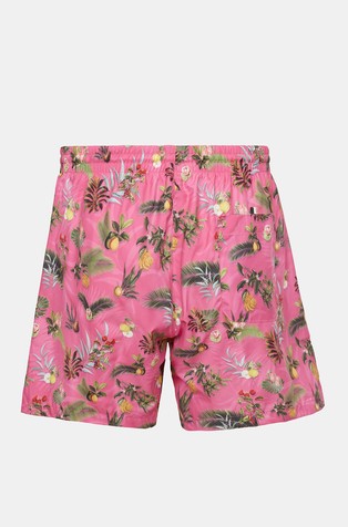 HUGO BOSS Kopalke z vzorcem in logo detajlom Roza - Medium Pink 2