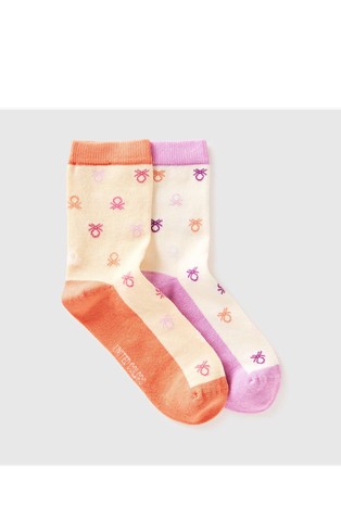 Two pairs of patterned socks