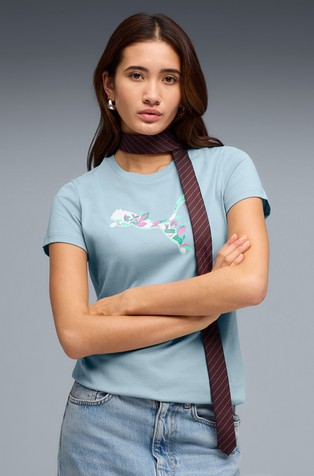 Majica s kratkimi rokavi in cvetličnim logo potiskom