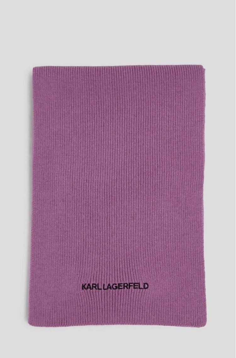 KARL LAGERFELD K/Essential pleten šal Škrlatna - Purple 