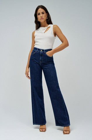 SALSA JEANS Textured top with cut out Pearl 4