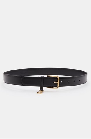 Leather DG logo belt