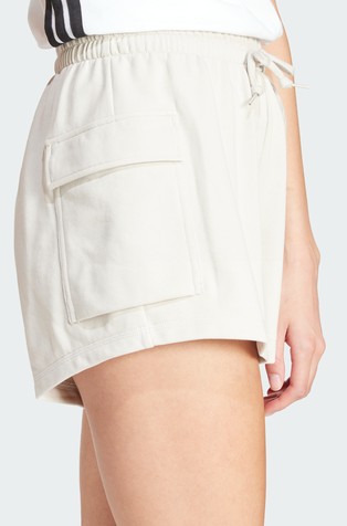ADIDAS Essentials Small Logo French Terry Cargo Shorts Wonalu / White 4