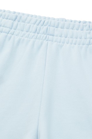 HUGO BOSS Regular-fit shorts in cotton terry with graffiti-style logo Light/Pastel Blue 5