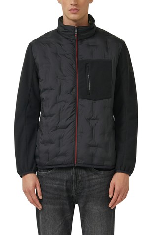 Lightly padded jacket in a fabric mix