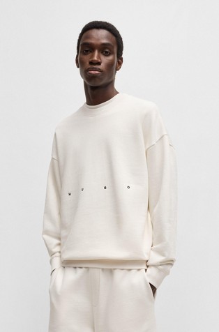 Cotton-terry sweatshirt with artwork front and back