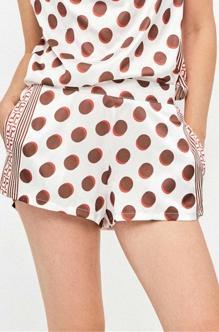 Shorts with polka-dot print