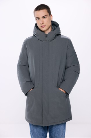 Padded thermal parka with hood