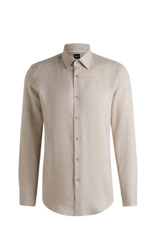 Slim fit srajca iz italijanskega lana