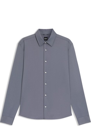 Regular fit srajca iz raztegljive Oxford jersey tkanine