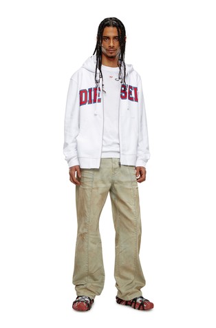 DIESEL Zip-up hoodie with collegiate graphics online at