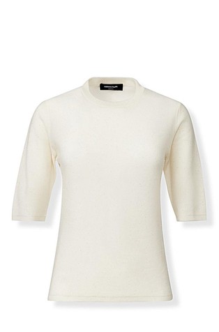 Short-sleeved sweater with sequins