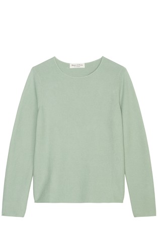 MARC O'POLO Slim fit knitted sweater made from soft organic cotton Dusty Mint 4