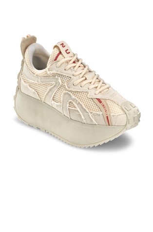INUIKII Maribella Denim Sneakers Cream 2