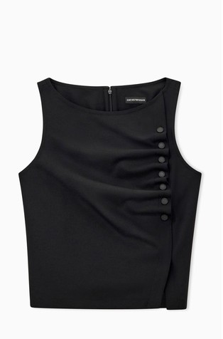Sleeveless top with button details